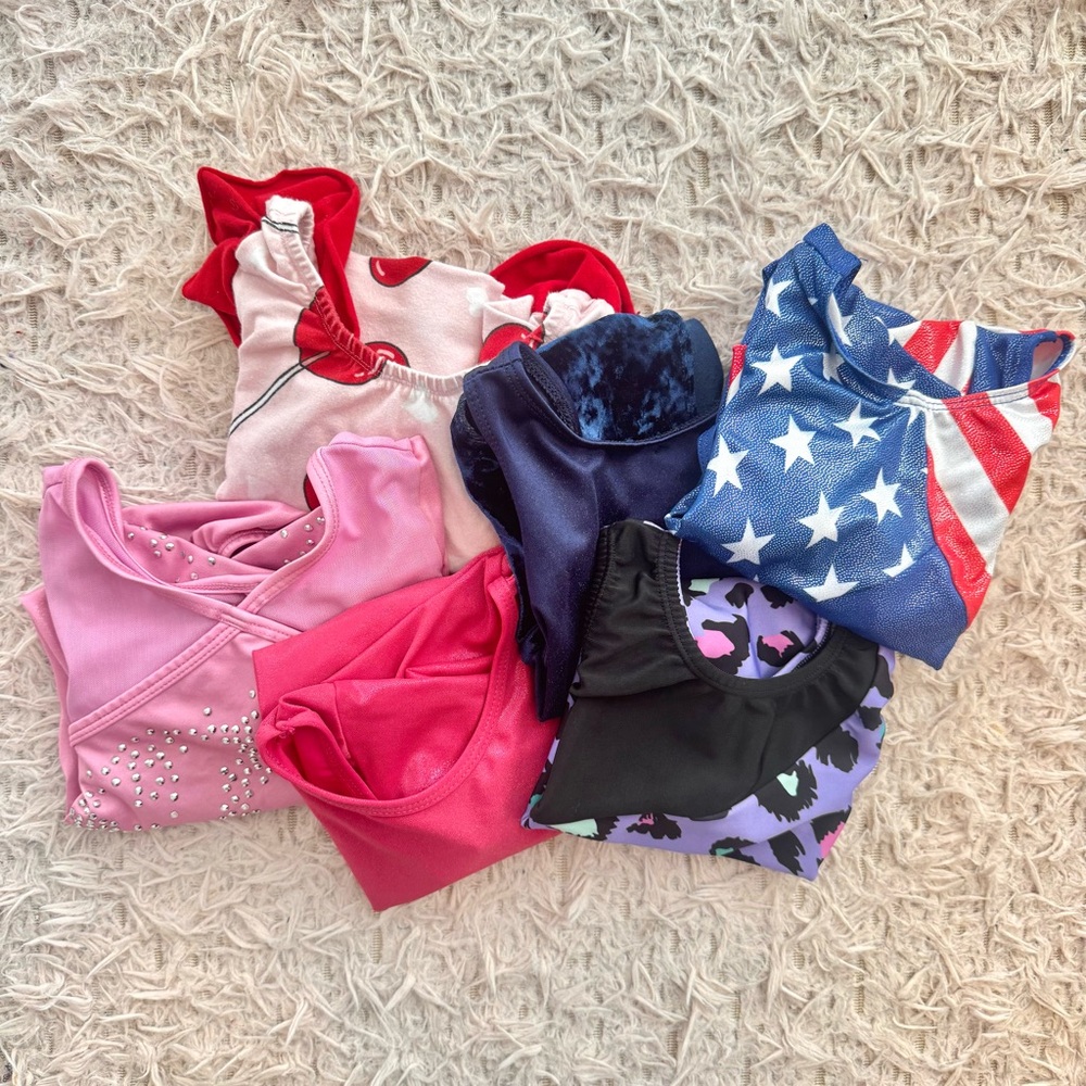 6 Colorful Girls' Leotard Set